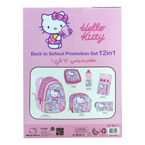 ست 12 در 1 کوله پشتی 40 سانتی هلو کیتی مدل Rainbow Max - Backpack - Promotion Items 12 in 1 - Hello Kitty